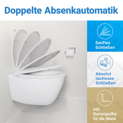 LOBENSWERK WC-Sitz mit Absenkautomatik, antibakteriell, Duroplast