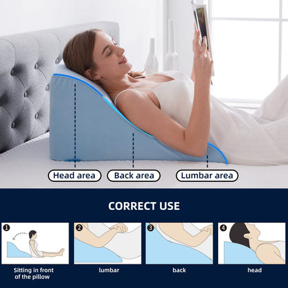 NOFFA Lesekissen Ergonomisches Keilkissen – Memory Schaum