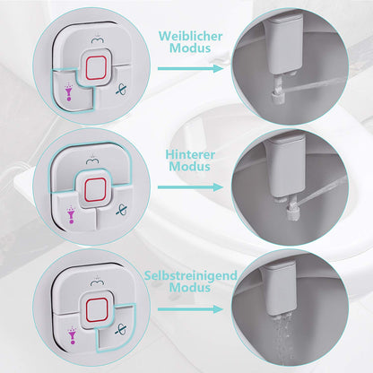 SAMODRA Bidet Aufsatz, nicht elektrisch, selbstreinigende Doppeldüsen