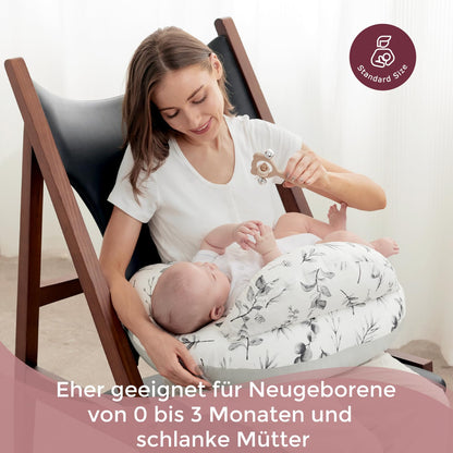 Momcozy Stillkissen mit Sicherheitsumrandung und Baumwollbezug