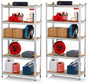 EASYmaxx Schwerlastregal 2er-Set 180x90x40 cm, 1750 kg Traglast, Metallgestell mit MDF-Böden