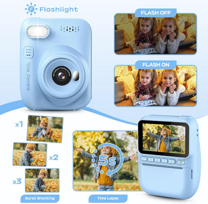 GREENKINDER H2 Sofortbildkamera für Kinder, 14 MP, 1080P, 32 GB
