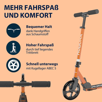 HUDORA Scooter Start 200, klappbarer Aluminium-Cityroller bis 100 kg