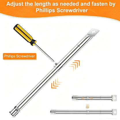 GFTIME Universal-Brenner aus Edelstahl, 6er-Set, 30,5–44,5 cm