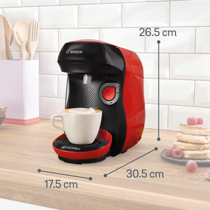 Bosch Tassimo Happy Friendly TAS103E Kapselmaschine rot/schwarz
