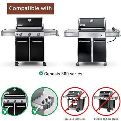 GFTIME Grillrost Gusseisen 49,5 x 32,5 cm für Weber Genesis, 2 Stück