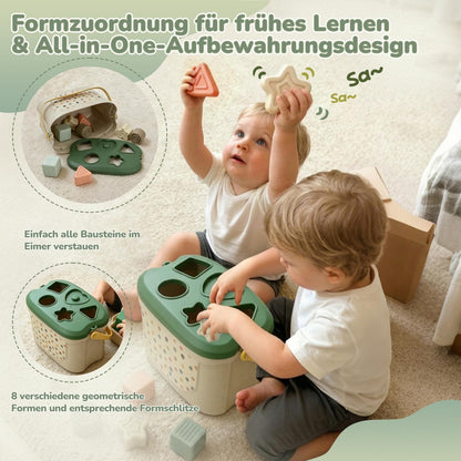 Auezona Montessori Spielzeug ab 6 Monaten, 5-in-1 Baby Lernspielzeug