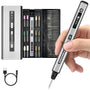 ARROWMAX Mini-Gravierstift SGS, kabelloser Gravurstift mit 42 Bits, Aluminiumgehäuse und OLED-Display