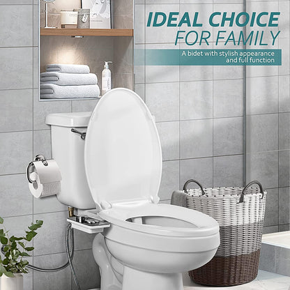 SAMODRA Bidet Aufsatz B006, nicht elektrisch, Doppeldüsen, Kaltwasser