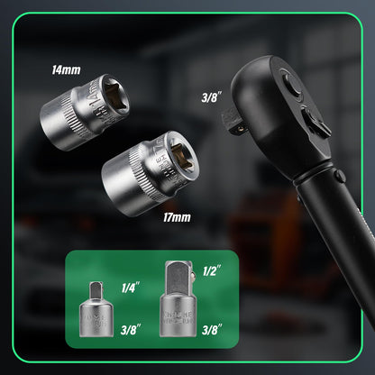 LLAVETOR Drehmomentschlüssel Set 3/8 Zoll 60 Nm mit Zündkerzennüssen