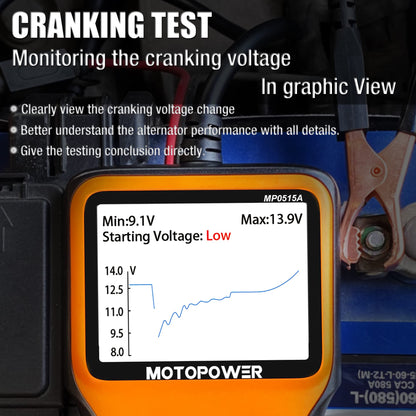 MOTOPOWER MP0515A 12V Autobatterietester und Ladesystemtester