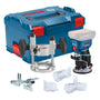 Bosch Professional GKF 18V-8 Akku-Kantenfräse Solo L-BOXX: Kompakte, blaue Kantenfräse. Präzises Abrunden und Profilieren von Holzkanten.