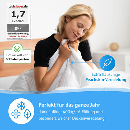 Blanco Hygieneschutz Ganzjahresdecke – 135x200 Allergiker