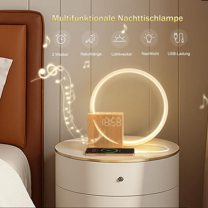 blonbar Nachttischlampe AJ300 mit Lichtwecker und USB-Ladefunktion