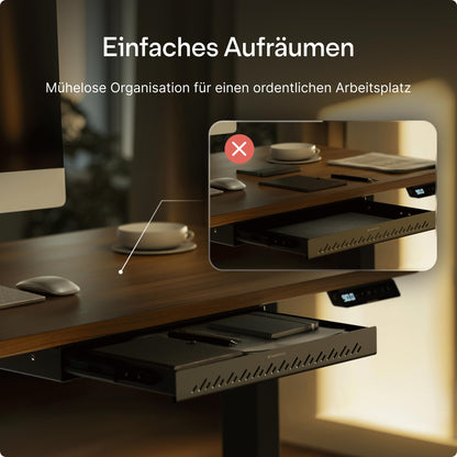 Desktronic Untertisch-Schublade aus Stahl, Schreibtisch-Organizer