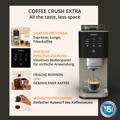 Krups Coffee Crush Extra Kaffeevollautomat SA402AE0 Beige