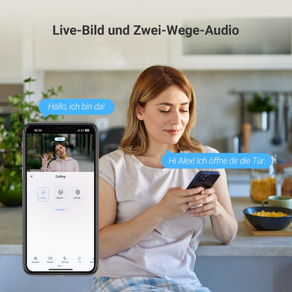 EZVIZ EP4 WLAN Türspion mit 4K Kamera, 5,5-Zoll-Display, Silber