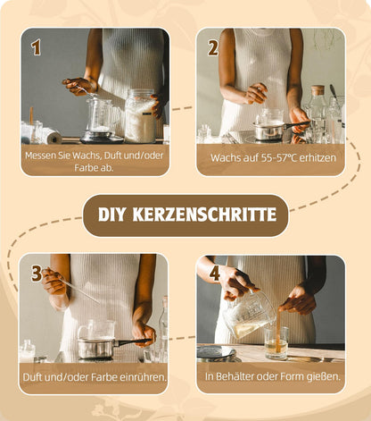 BOYUJK Sojawachs für Kerzen 5 kg, 100% natürliches Kerzenwachs