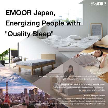 EMOOR CLASSE Japanische faltbare Futonmatratze 100x200 cm Weiss