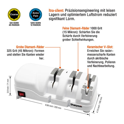 Sharpeak 198H-SPK Elektr. Messerschaerfer Profi - Diamant 3-Stufen