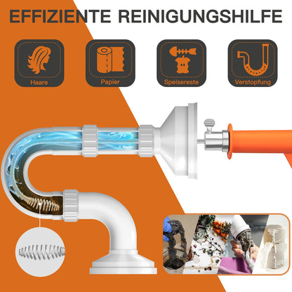 RISEMART Rohrreinigungsspirale 13 m Abflussspirale mit Bohraufsatz