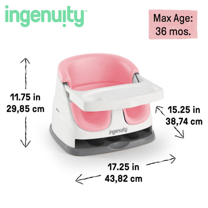 Ingenuity Baby Base 2-in-1 Sitzerhöhung mit Tablett, Peony