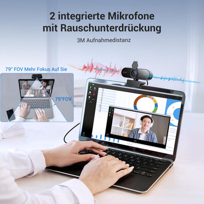 N newline NewEye62 4K Webcam mit Dual-Mikrofon und Autofokus