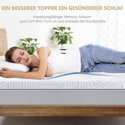 BedStory Matratzentopper – Gel Memory Foam 140x200cm H2/H3