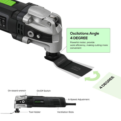 GALAX PRO Oszillationswerkzeug 400 W Multitool mit 30 Zubehörteilen