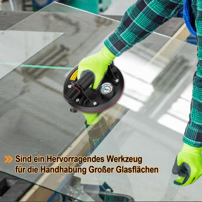 TQPXZO Saugheber 2er-Set 8 Zoll mit Manometer, 230 kg Tragkraft