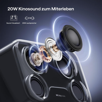 Aurzen Boom Mini Smart Beamer Google TV 4K Heimkino – Schwarz