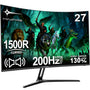 Minifire MFG27C1 Curved Gaming Monitor 27 Zoll 200Hz Full HD, gebogenes VA-Panel, integrierte Lautsprecher