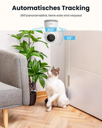 ieGeek 2K Überwachungskamera Innen SC1, WLAN Babyphone mit Nachtsicht