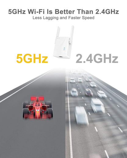 BrosTrend AC7 WLAN Bridge, LAN zu WLAN Adapter 1200 Mbit/s Dualband