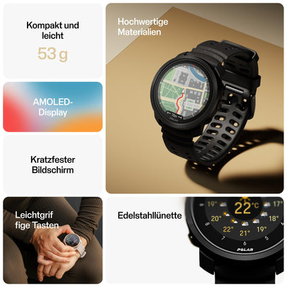 Polar Vantage M3 Multisport-Smartwatch mit AMOLED-Display und GPS