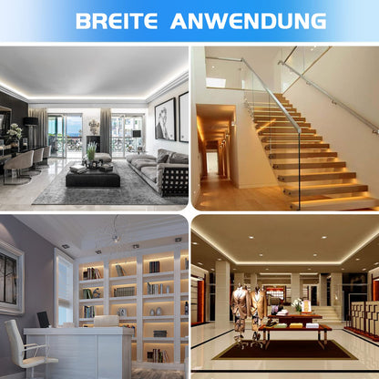 Efishine LED Aluminiumprofil V-Form 20 x 1 m mit milchiger Abdeckung