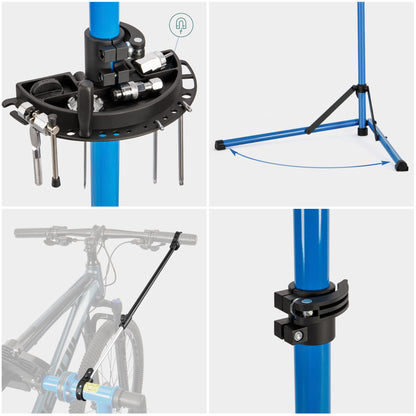 CXWXC Schwerlast Fahrradmontageständer 360° drehbar – Blau