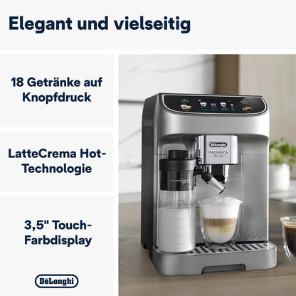De'Longhi Magnifica Plus ECAM322.70.SB Kaffeevollautomat - Silber/Schwarz
