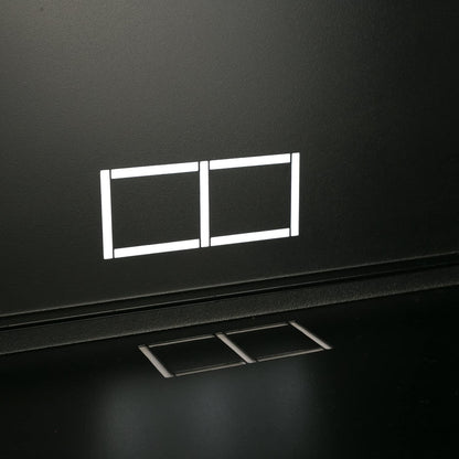 HMF 65707-02 Netzwerkschrank 19 Zoll – 7 HE, 400mm, Glastür Schwarz
