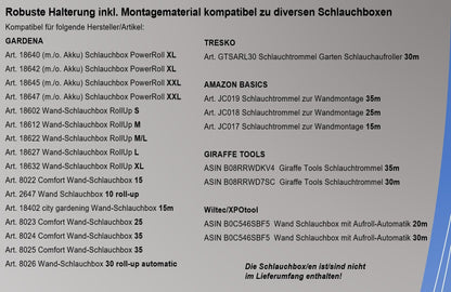 Freistehende Halterung für Schlauchbox & Schlauchtrommel