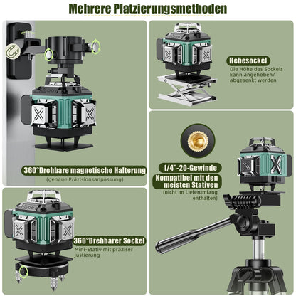 ENRIPRT Kreuzlinienlaser M03-16 grün 4x360° selbstnivellierend