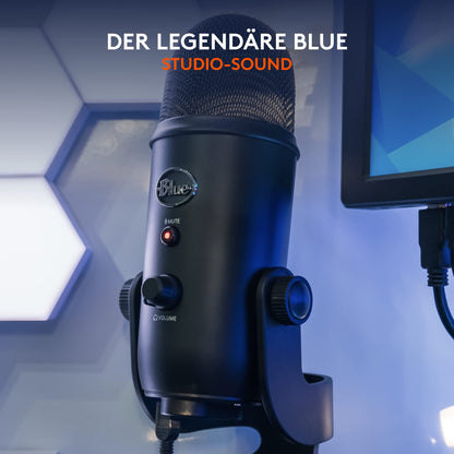 Blue Microphones Yeti Professionelles USB-Mikrofon - Schwarz
