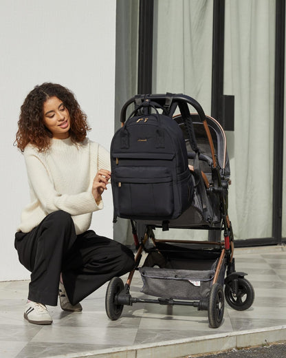 LOVEVOOK Wickelrucksack mit Wickelunterlage, Schwarz