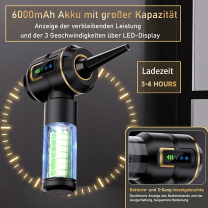 Lyiazsoy Akku-Handstaubsauger kabellos, 27000 Pa, 4-in-1 für Auto