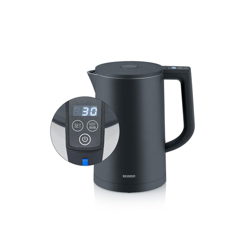 SEVERIN Cool-Touch Wasserkocher WK 3484, doppelwandig, 1,7 L, schwarz