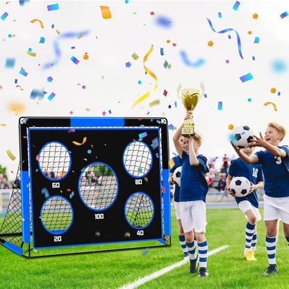 Gofady 2-in-1 Fussballtor für Kinder, 150 x 120 cm, 5 Zielbereiche