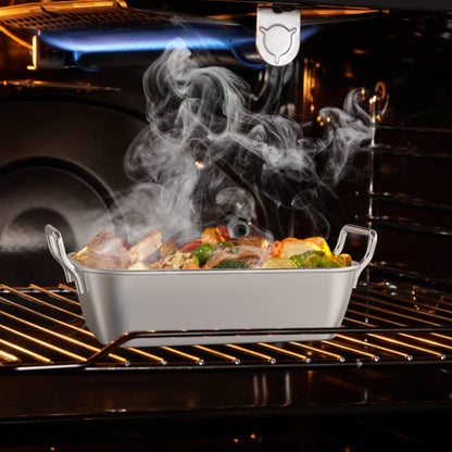 Onlyfire Grillpfännchen 3er-Set, Edelstahl mit Griffen und Ständer