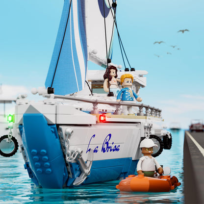 FUNWHOLE Segelboot La Brisa Modellbausatz – LED-Beleuchtung