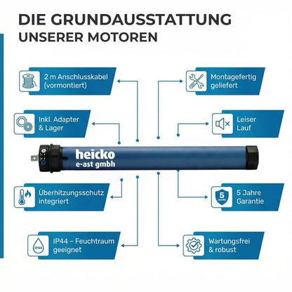 heicko Rollladenmotor B24-6010-M, 10 Nm für SW60 Achtkantwelle