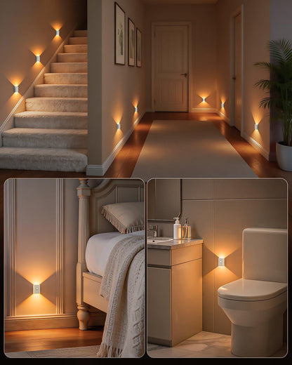 WILLED LED Treppenbeleuchtung mit Bewegungsmelder, 8er Set